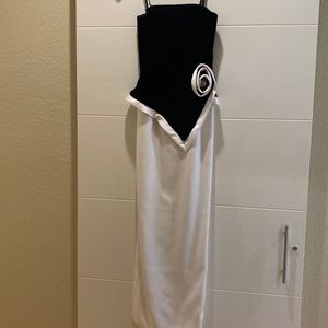 Strapless Velvet top and satin skirt size 4